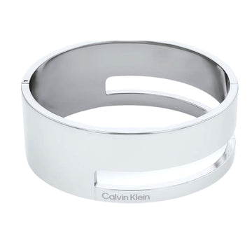 Γυναικείο βραχιόλι χειροπέδα Calvin Klein 35000674 ατσάλινη ασημί.